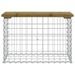 Banc de jardin design gabion 63x31,5x42 cm bois de pin imprégné - Photo n°3