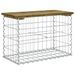 Banc de jardin design gabion 63x31,5x42 cm bois de pin imprégné - Photo n°5