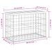 Banc de jardin design gabion 63x31,5x42 cm bois de pin imprégné - Photo n°8