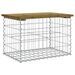 Banc de jardin design gabion 63x44x42 cm bois de pin imprégné - Photo n°1