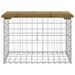 Banc de jardin design gabion 63x44x42 cm bois de pin imprégné - Photo n°3