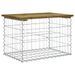 Banc de jardin design gabion 63x44x42 cm bois de pin imprégné - Photo n°5