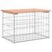 Banc de jardin design gabion 63x44x42 cm bois massif de douglas - Photo n°1