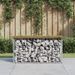 Banc de jardin design gabion 83x31,5x42 cm bois de pin imprégné - Photo n°2