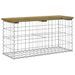 Banc de jardin design gabion 83x31,5x42 cm bois de pin imprégné - Photo n°1