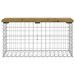 Banc de jardin design gabion 83x31,5x42 cm bois de pin imprégné - Photo n°3