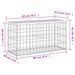 Banc de jardin design gabion 83x31,5x42 cm bois de pin imprégné - Photo n°8