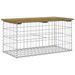 Banc de jardin design gabion 83x44x42 cm bois de pin imprégné - Photo n°1