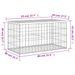 Banc de jardin design gabion 83x44x42 cm bois massif de douglas - Photo n°8