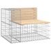 Banc de jardin design gabion 92x71x65,5 cm bois massif de pin - Photo n°1