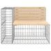 Banc de jardin design gabion 92x71x65,5 cm bois massif de pin - Photo n°3