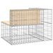 Banc de jardin design gabion 92x71x65,5 cm bois massif de pin - Photo n°5