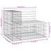 Banc de jardin design gabion 92x71x65,5 cm bois massif de pin - Photo n°8