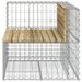 Banc de jardin design gabion 92x71x65,5cm bois de pin imprégné - Photo n°4