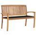 Banc de jardin empilable et coussin 128,5cm Bois de teck massif 18 - Photo n°1