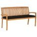 Banc de jardin empilable et coussin 159 cm Bois de teck massif 24 - Photo n°1