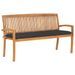 Banc de jardin empilable et coussin 159 cm Bois de teck massif 22 - Photo n°1