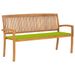 Banc de jardin empilable et coussin 159 cm Bois de teck massif 18 - Photo n°1