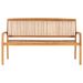 Banc de jardin empilable et coussin 159 cm Bois de teck massif 6 - Photo n°3