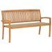 Banc de jardin empilable et coussin 159 cm Bois de teck massif 15 - Photo n°1