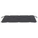 Banc de jardin et coussin anthracite 112 cm Bois de teck massif - Photo n°8