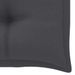 Banc de jardin et coussin anthracite 112 cm Bois de teck massif - Photo n°9