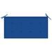 Banc de jardin et coussin bleu royal 112 cm Bois de teck massif - Photo n°6