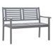 Banc de jardin eucalyptus massif gris Thebi 120 cm - Photo n°1