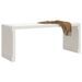 Banc de jardin extensible blanc 212,5x40,5x45cm bois massif pin - Photo n°3