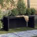 Banc de jardin extensible noir 212,5x40,5x45 cm bois massif pin - Photo n°2