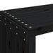 Banc de jardin extensible noir 212,5x40,5x45 cm bois massif pin - Photo n°8