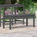 Banc de jardin gris 109x44x45 cm bois massif de pin - Photo n°3