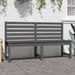 Banc de jardin gris 157,5 cm bois massif de pin - Photo n°3