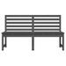 Banc de jardin gris 157,5 cm bois massif de pin - Photo n°4