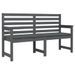 Banc de jardin gris 159,5x48x91,5 cm bois massif de pin - Photo n°1