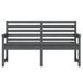 Banc de jardin gris 159,5x48x91,5 cm bois massif de pin - Photo n°4