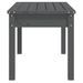 Banc de jardin gris 80x44x45 cm bois massif de pin - Photo n°5