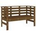 Banc de jardin marron miel 111,5x53x71 cm bois massif de pin - Photo n°1