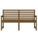 Banc de jardin marron miel 159,5x48x91,5 cm bois de pin massif - Photo n°4