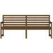 Banc de jardin marron miel 203,5x48x91,5 cm bois de pin massif - Photo n°4