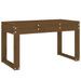 Banc de jardin marron miel 80x38x45 cm bois de pin massif - Photo n°1