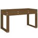 Banc de jardin marron miel 80x38x45 cm bois de pin massif - Photo n°5