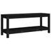 Banc de jardin noir 108x35x45 cm bois massif de pin - Photo n°5