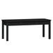 Banc de jardin noir 109x44x45 cm bois massif de pin - Photo n°1