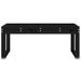 Banc de jardin noir 110x38x45 cm bois massif de pin - Photo n°3