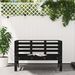 Banc de jardin noir 111,5x53x71 cm bois massif de pin - Photo n°3