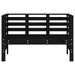 Banc de jardin noir 111,5x53x71 cm bois massif de pin - Photo n°4