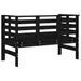 Banc de jardin noir 111,5x53x71 cm bois massif de pin - Photo n°6