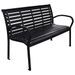 Banc de jardin Noir 116 cm Acier et WPC - Photo n°1