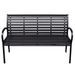 Banc de jardin Noir 116 cm Acier et WPC - Photo n°2